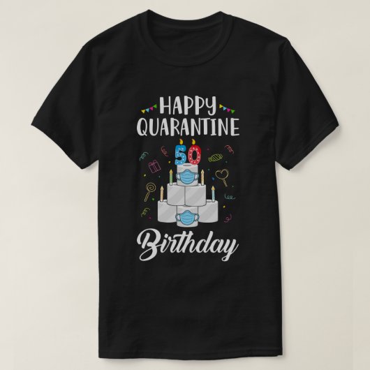 50e verjaardag van het cadeautje van 1970 Happy Qu T-shirt (Design voorkant)