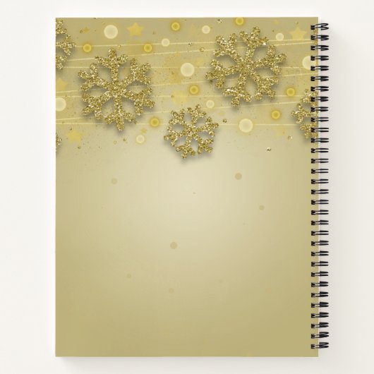 50e verjaardag van het Guestbook Gold Winter Notitieboek (Achterkant)