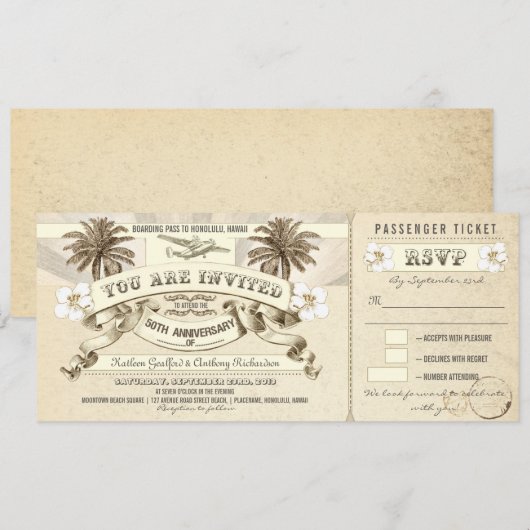 50e verjaardag van het instappen van tickets kaart (Voorkant / Achterkant)