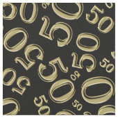 50e verjaardag van het Koel Aantal Pattern Gold/Bl Stof (Close Up)
