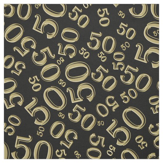 50e verjaardag van het Koel Aantal Pattern Gold/Bl Stof (Swatch)