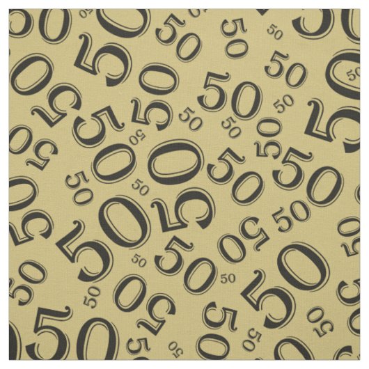 50e verjaardag van het Koel Aantal Pattern Gold/Bl Stof (Swatch)
