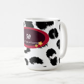 50e verjaardag van het laurpatroon koffiemok (Voorkant rechts)