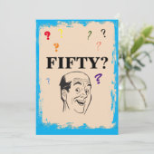50e verjaardag van het Man op de agenda Funny Surp Kaart (Staand voorkant)
