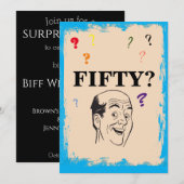 50e verjaardag van het Man op de agenda Funny Surp Kaart (Voorkant / Achterkant)