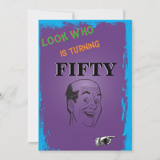 50e verjaardag van het Man op de agenda Kaart (Voorkant)