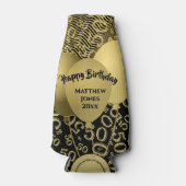 50e verjaardag van het nummer van de geboorte Gold Flesjeskoeler (Voorkant)