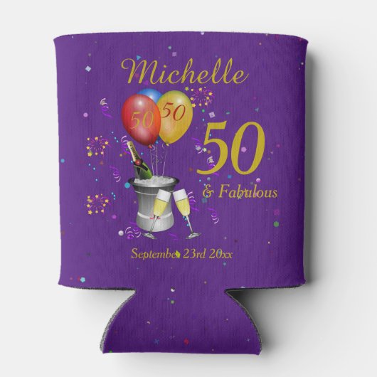 50e verjaardag van het Paars van de viering Blikjeskoeler (Achterkant)