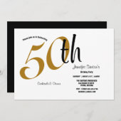 50e verjaardag van het thema Zwart & goud (Voorkant / Achterkant)