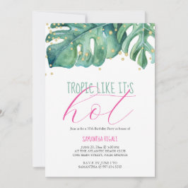 50e verjaardag van het tropische thema van de part kaart