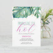 50e verjaardag van het tropische thema van de part kaart (Staand voorkant)