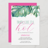 50e verjaardag van het tropische thema van de part kaart (Voorkant / Achterkant)