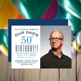 50e verjaardag van ONZE DAD - Fotofeest Kaart