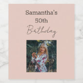 50e verjaardag van perfecte wijn etiket (Enkel label)