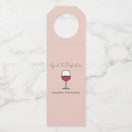 50e verjaardag van perfecte wijn flessenhanger (Voorkant)