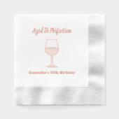 50e verjaardag van perfecte wijn folie servetten (Voorkant)