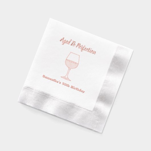 50e verjaardag van perfecte wijn folie servetten (Links)