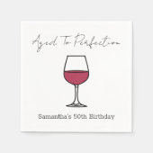 50e verjaardag van perfecte wijn servet (Voorkant)