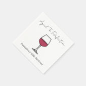 50e verjaardag van perfecte wijn servet (Hoek)