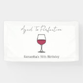 50e verjaardag van perfecte wijn spandoek (Horizontaal)