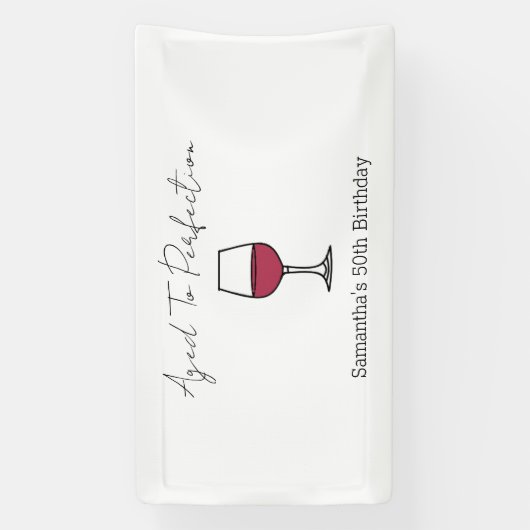 50e verjaardag van perfecte wijn spandoek (Verticaal)
