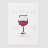 50e verjaardag van perfecte wijn vellum uitnodigingen (Voorkant)