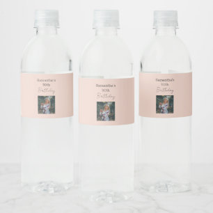 50e verjaardag van perfecte wijn waterfles etiket