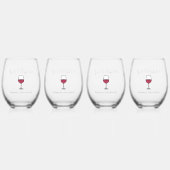 50e verjaardag van perfecte wijn wijnglas zonder voet (Voorkant)