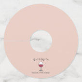 50e verjaardag van perfecte wijn wijnglaslabel (Voorkant)