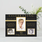 50e verjaardag van Tri Foto-uitnodigingen van Tri Kaart (Staand voorkant)