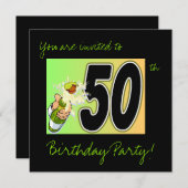 50e verjaardag van uitnodigingen (Voorkant / Achterkant)
