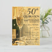 50e verjaardag van uitnodigingen (Staand voorkant)