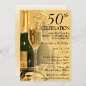 50e verjaardag van uitnodigingen (Voorkant / Achterkant)