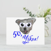 50e verjaardag van uitnodigingen (Staand voorkant)