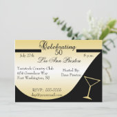 50e verjaardag van uitnodigingen (Staand voorkant)