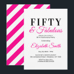 50e verjaardag van uitnodigingen 50 en verbluffend<br><div class="desc">Vijftig en Fabulous,  een fancy,  roze design,  een geweldige manier om een 50e verjaardag in stijl te vieren</div>