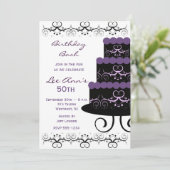 50e verjaardag van uitnodigingen van de Paarse wer (Staand voorkant)