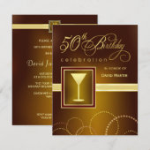 50e verjaardag van uitnodigingen van de partij - h (Voorkant / Achterkant)