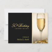 50e verjaardag van uitnodigingen van de partij - M (Voorkant)