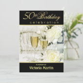 50e verjaardag van uitnodigingen van het feest - z (Staand voorkant)