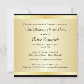 50e verjaardag van uitnodigingen voor officiële zw (Achterkant)