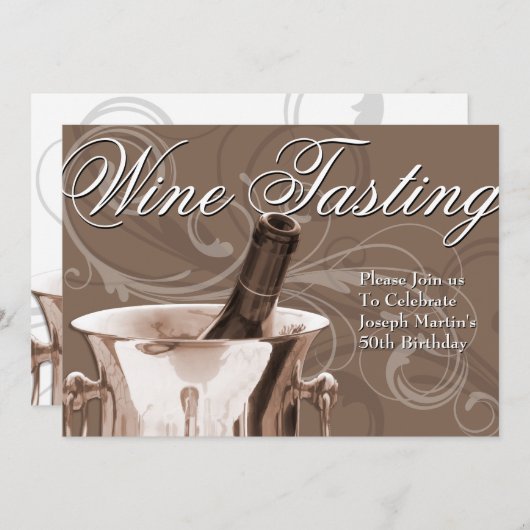 50e verjaardag van wijntest kaart (Voorkant / Achterkant)