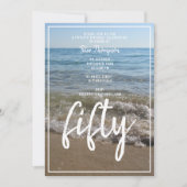 50e verjaardag van zee- en Zandstrand Kaart (Voorkant)