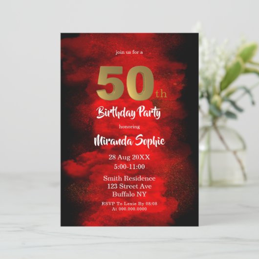 50e verjaardag van zwarte en rode rook (Staand voorkant)