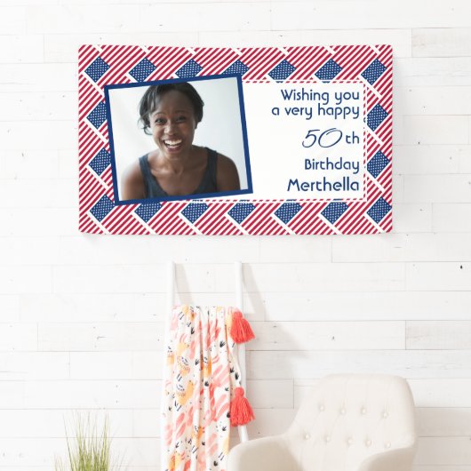 50e verjaardag Verenigde Staten AMERICAN FLAG Foto Spandoek (Insitu)