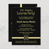 50e verjaardag verrassingsfeest - Sample Uitnodigi Uitnodiging Briefkaart (Voorkant / Achterkant)