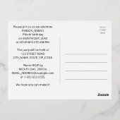 50e verjaardag: Vette, kleurrijke Fireworks-look Folie Uitnodiging Briefkaart (Achterkant)