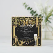 50e verjaardag viering uitnodiging (Staand voorkant)