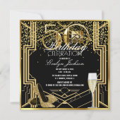 50e verjaardag viering uitnodiging (Voorkant)