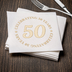 50e verjaardag viert 50 jaar goud 50 folie servetten